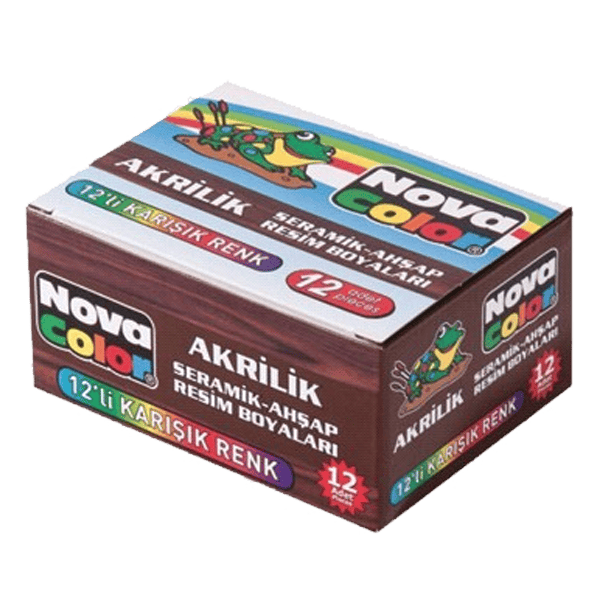 Nova Color Akrilik Boya Şişe 30 CC 12 Renk NC-179