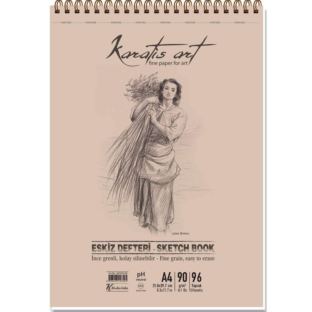 Karatis Eskiz Blok Spiralli  Art 90 GR A5 40 YP 481006-99