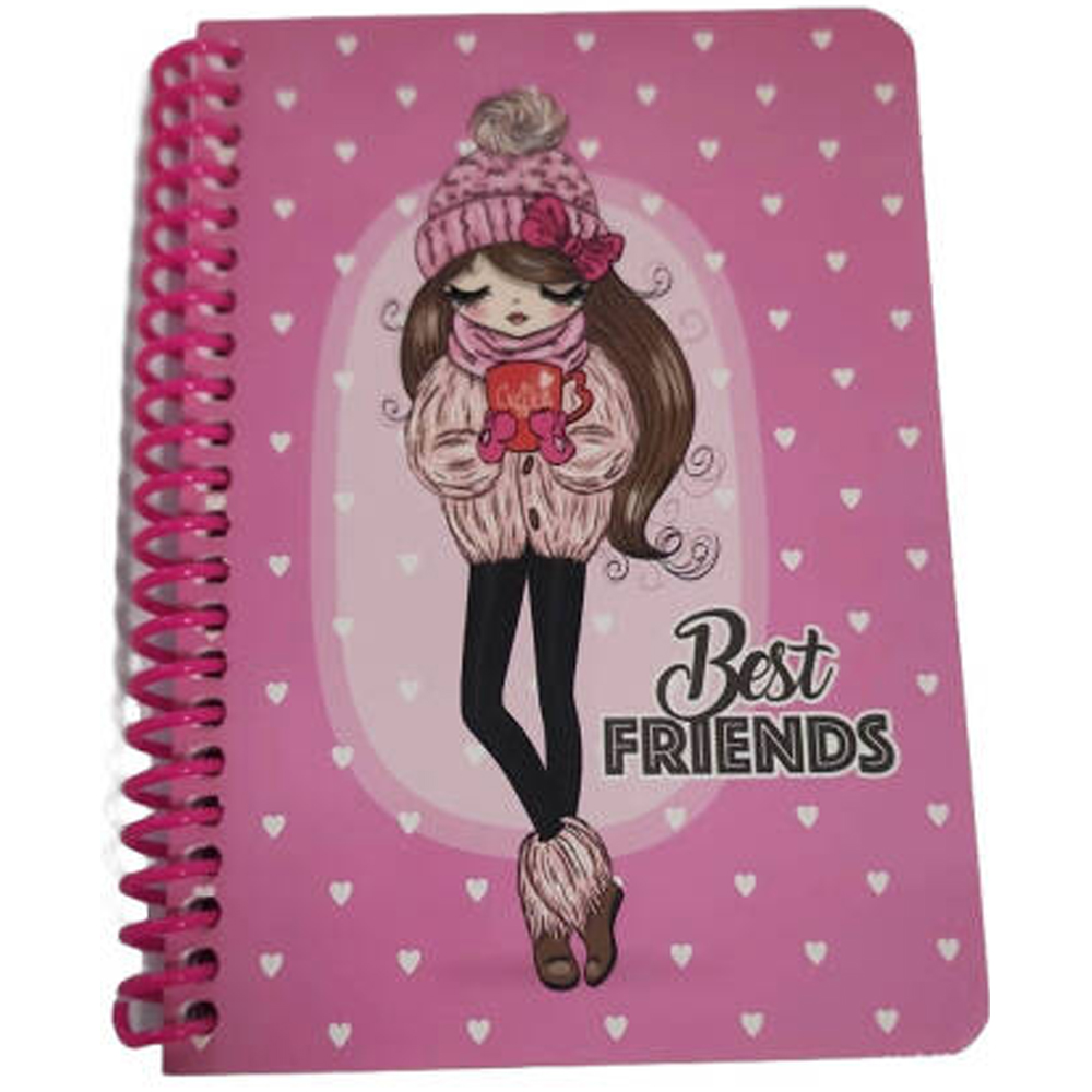 Keskin Color Bloknot Spiralli Best Friend A6 80 YP Çizgili 140400-99