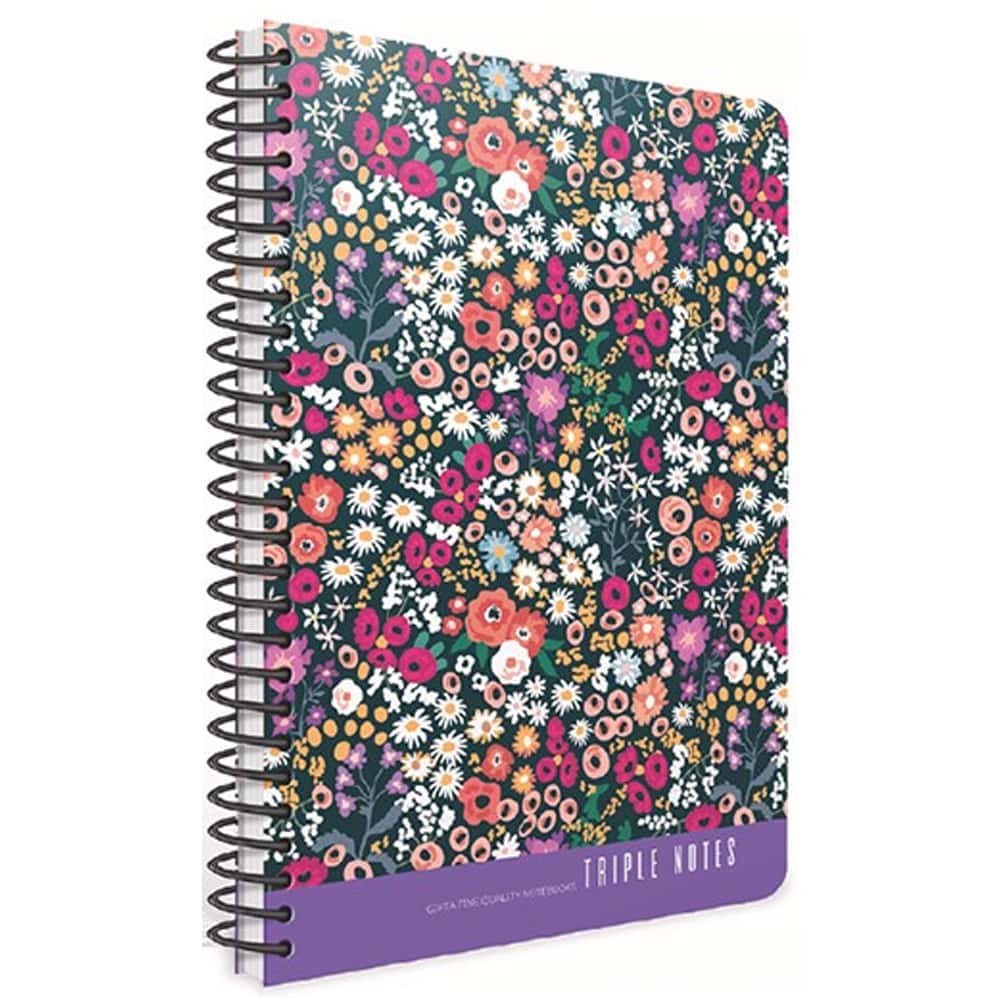 Gıpta Trıple Notes Spiralli Sert Kapak Defter 17x24 80 YP Çizgili