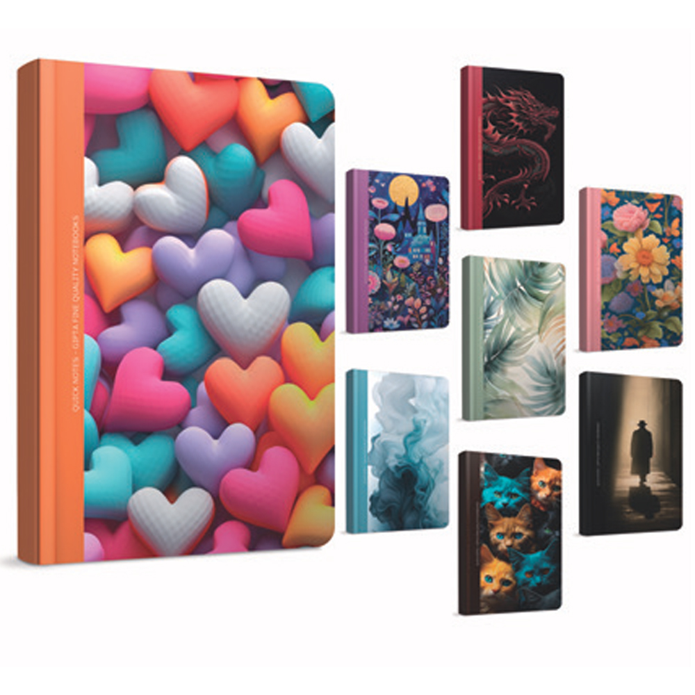 Gıpta Quıck Notes İp.Dkş.Sert Kapak Defter 9x14 80 YP Çizgili