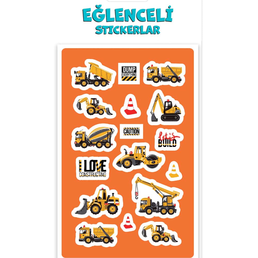 Keskin Color Puffy Sticker Orta Boy İş Makinası 221201-99