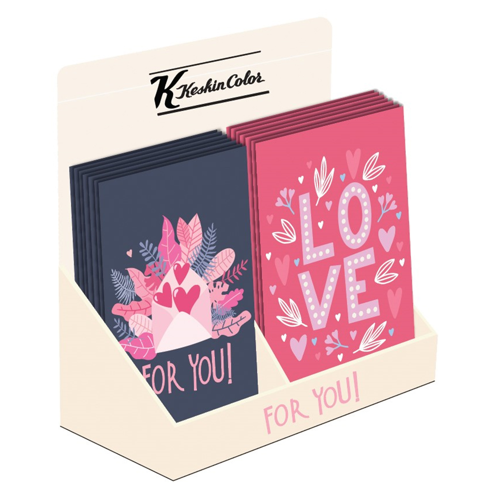 Keskin Color Tebrik Kartı Zarflı 80 Li Display