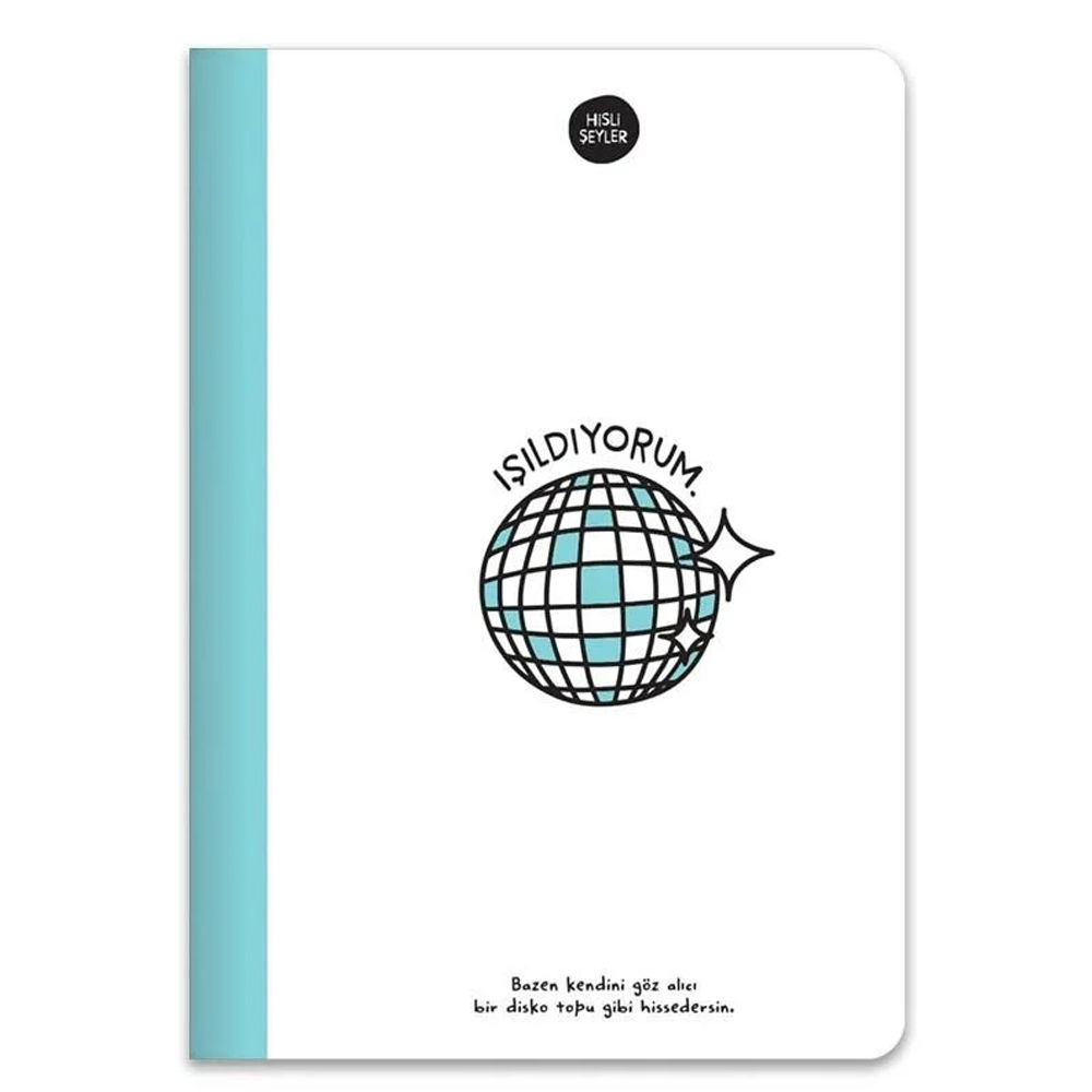 Hisli Şeyler Defter A5 80 YP Renkli Syf Çizgili Mavi 500640-99