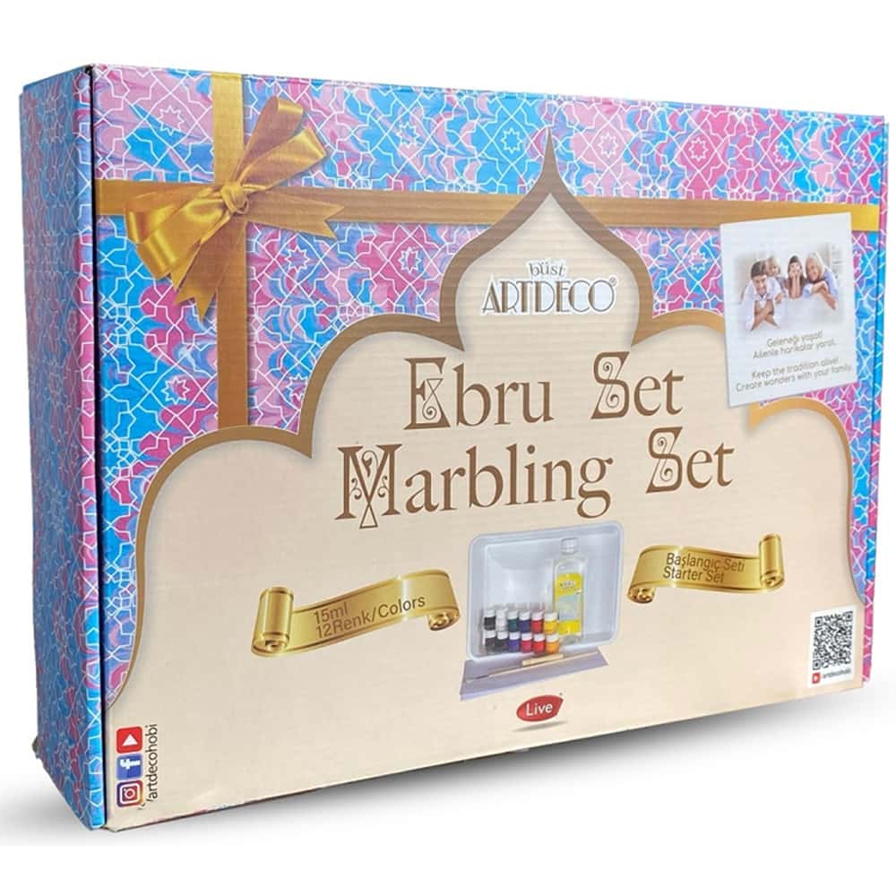 Artdeco Ebru Başlangıç Seti (A4 Tekneli) 12x15 ML