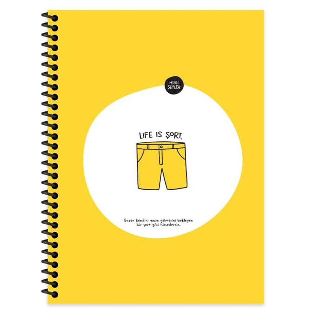 Hisli Şeyler Spiralli Karton Kapak Şort 18,5x25 80 YP Çiz.500634-99