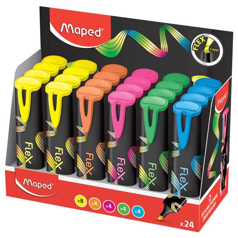 Maped Fosforlu Kalem Flex Farklı Renklerde-Dısplay 740302