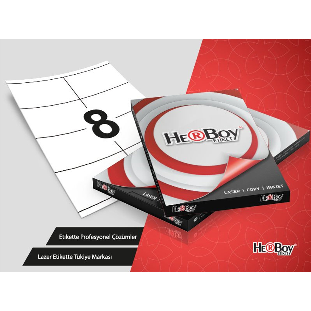 Herboy Laser Etiket 100 YP 105x70 Laser-Copy-Inkjet HB-1208