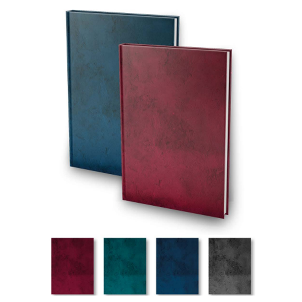 Elma Sert Kapak Defter Mermer Desen Ciltli 20x28 160 YP Çizgili