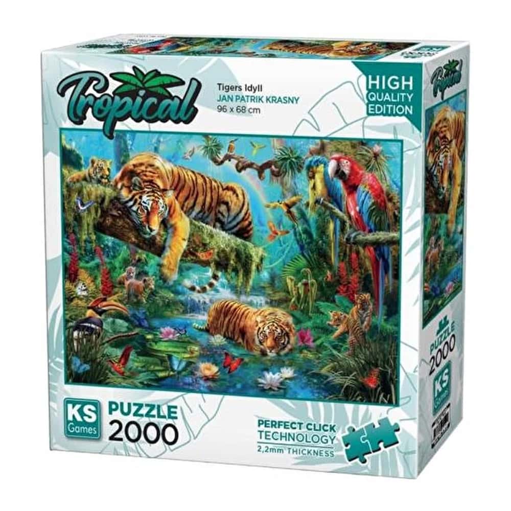 Ks Games Puzzle 2000 Parça Tigers Idyll 22512