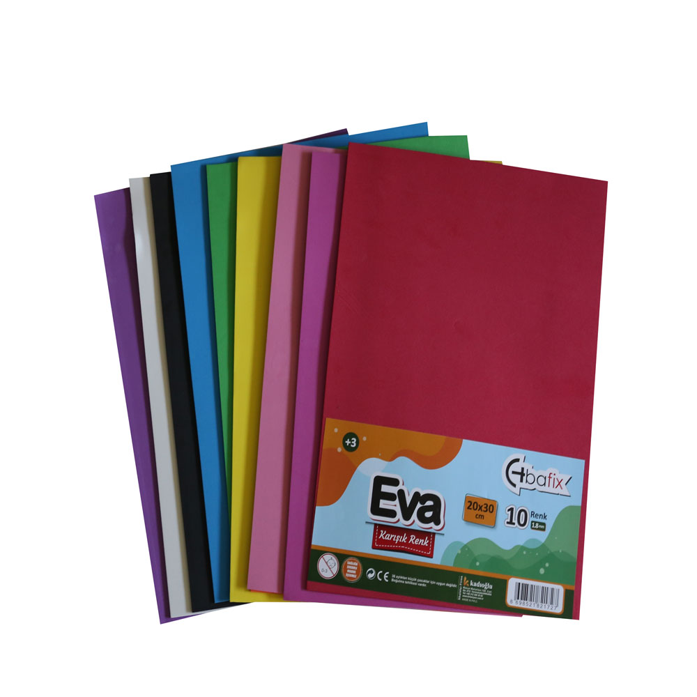 Bafix Eva Düz Renk 20x30 10 Renk Karışık