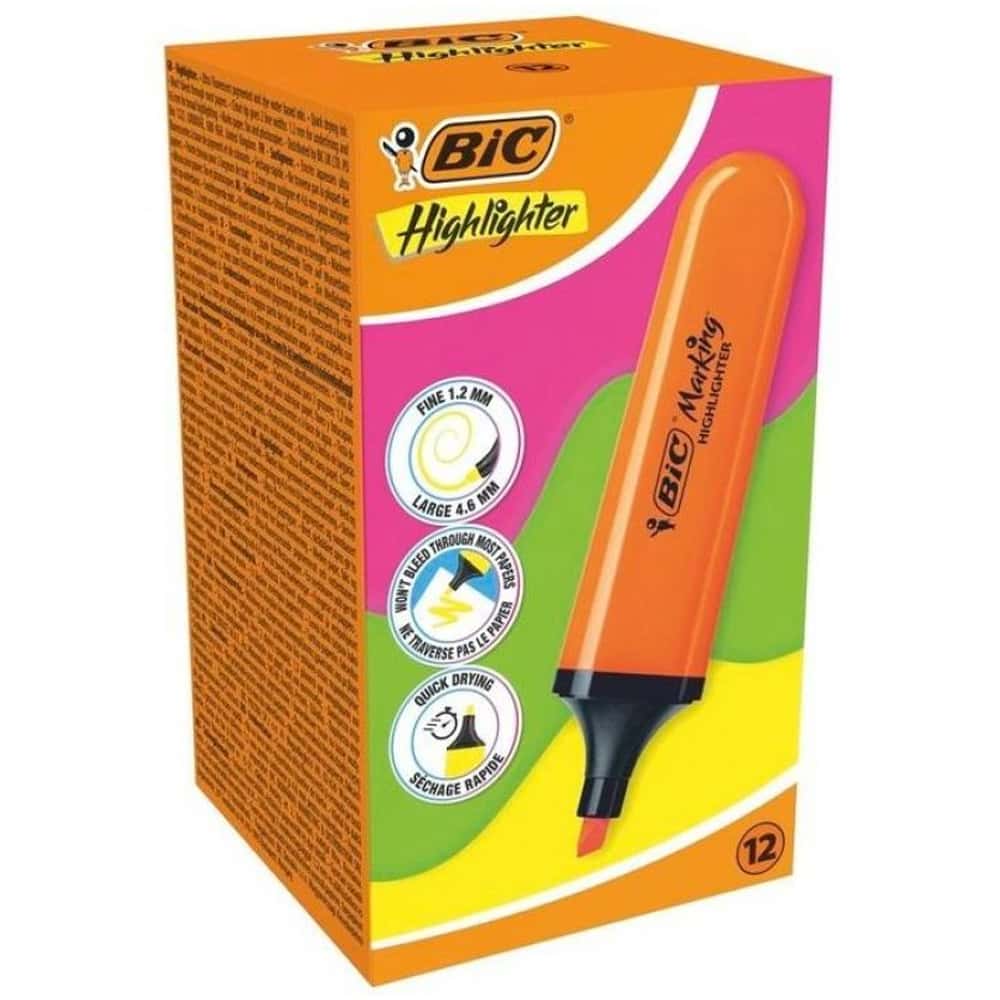 Bic Markıng Flat Hıghlıghter 10 Lu Turuncu