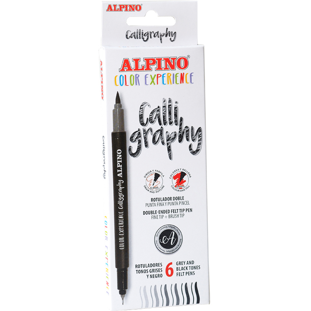 Alpino Calıgraphy Set 6 Lı Çift Yönlü AR-001040