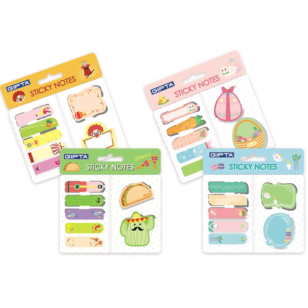 Yapışkan Not-Desenli Set 48 Li Stand K0120