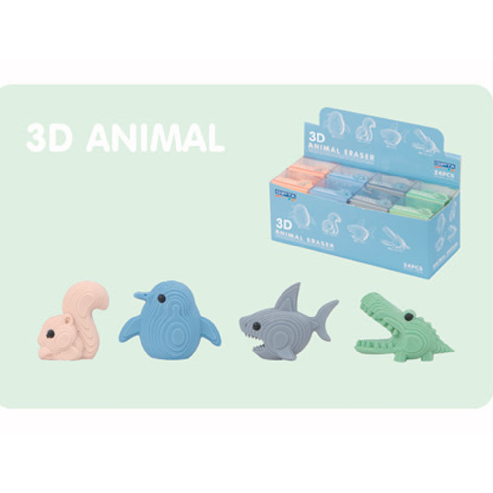 Gıpta Silgi 3D Anımals 24 Lü K235500