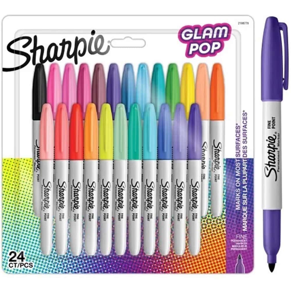Sharpie Permanent Markör Fine Glam Pop 24 Lü Bls