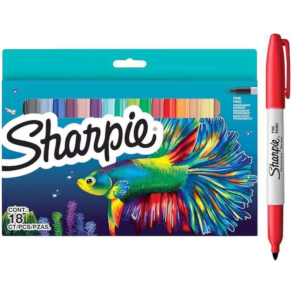 Sharpie Permanent Markör Fine 18 Li Balık