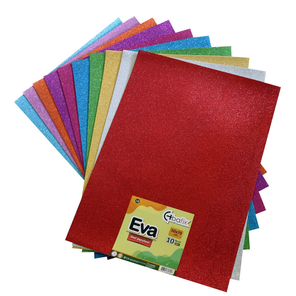 Bafix Eva Simli Yapışkanlı 50x70 10 Renk Karışık