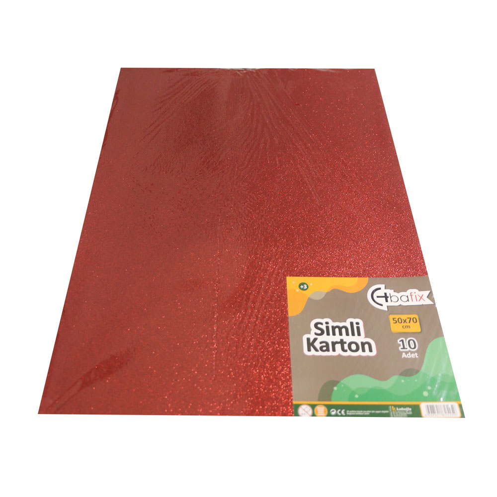 Bafix Simli Karton 50x70 Kırmızı