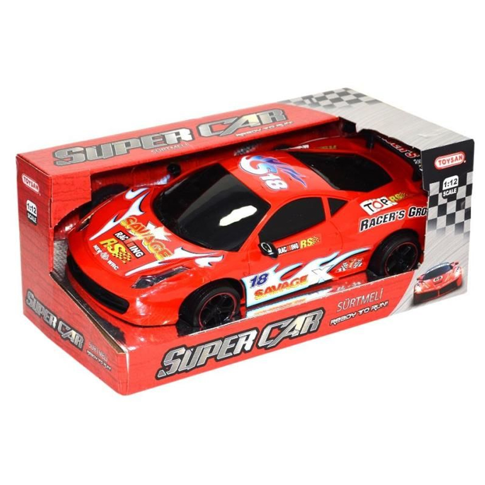 Toysan Oyuncak Sürtmeli Yarış Arabası 1:12 Racing Super Car