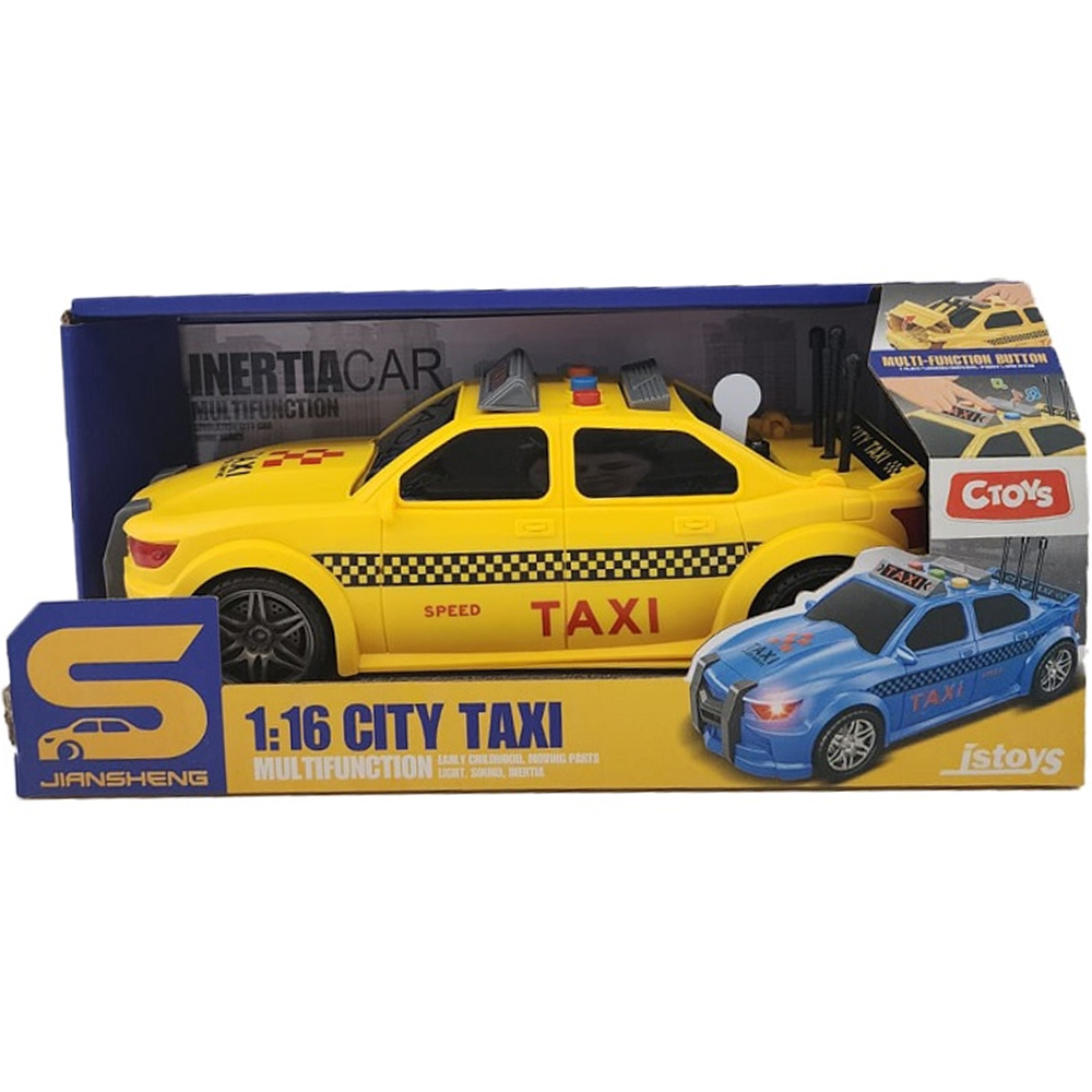 Ctoy Oyuncak Işıklı Ve Sesli Sürtmeli Taxi 
