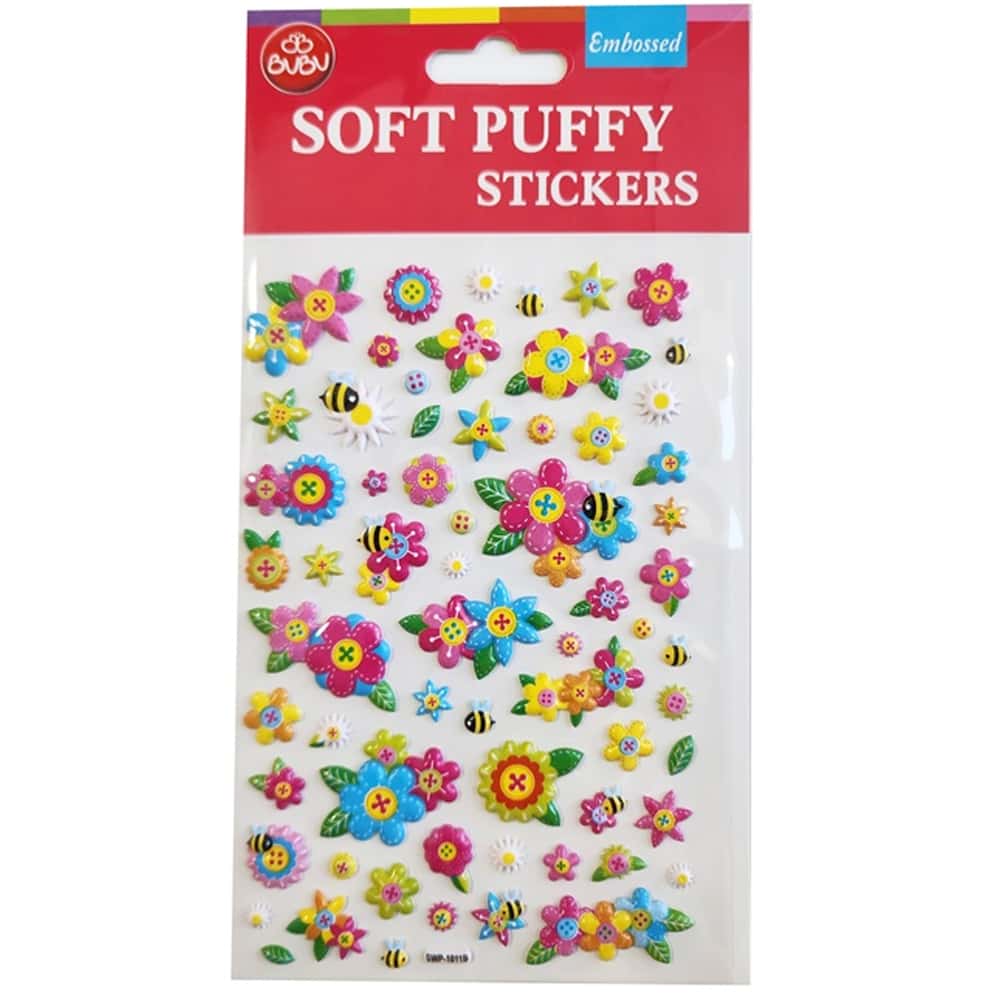 Bu-Bu Soft Puffy Stıckers Flowers 10.9x20.5 BUBU-SWP-1011B
