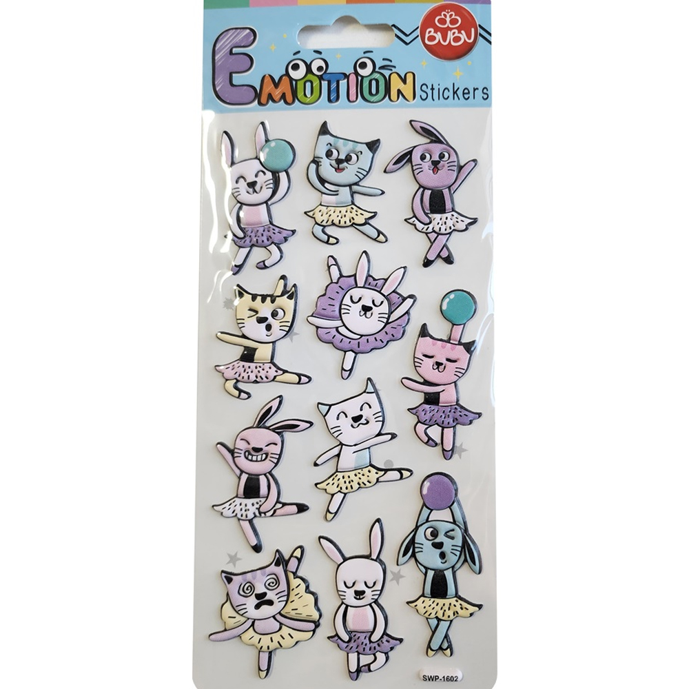 Bu-Bu Emotıons Stıckers Cats 9x21 BUBU-SWP-1602