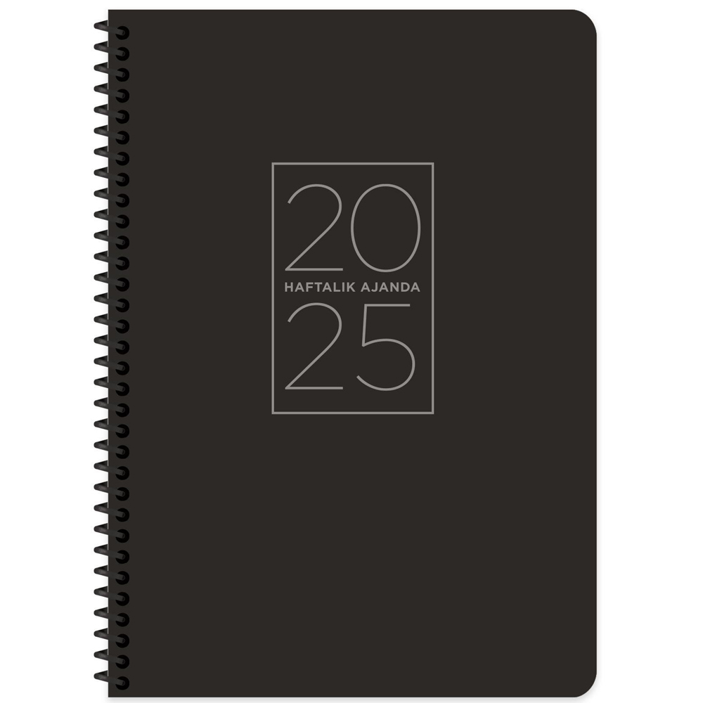 Keskin Color Spiralli Haftalık Ajanda Siyah 20x28 2025