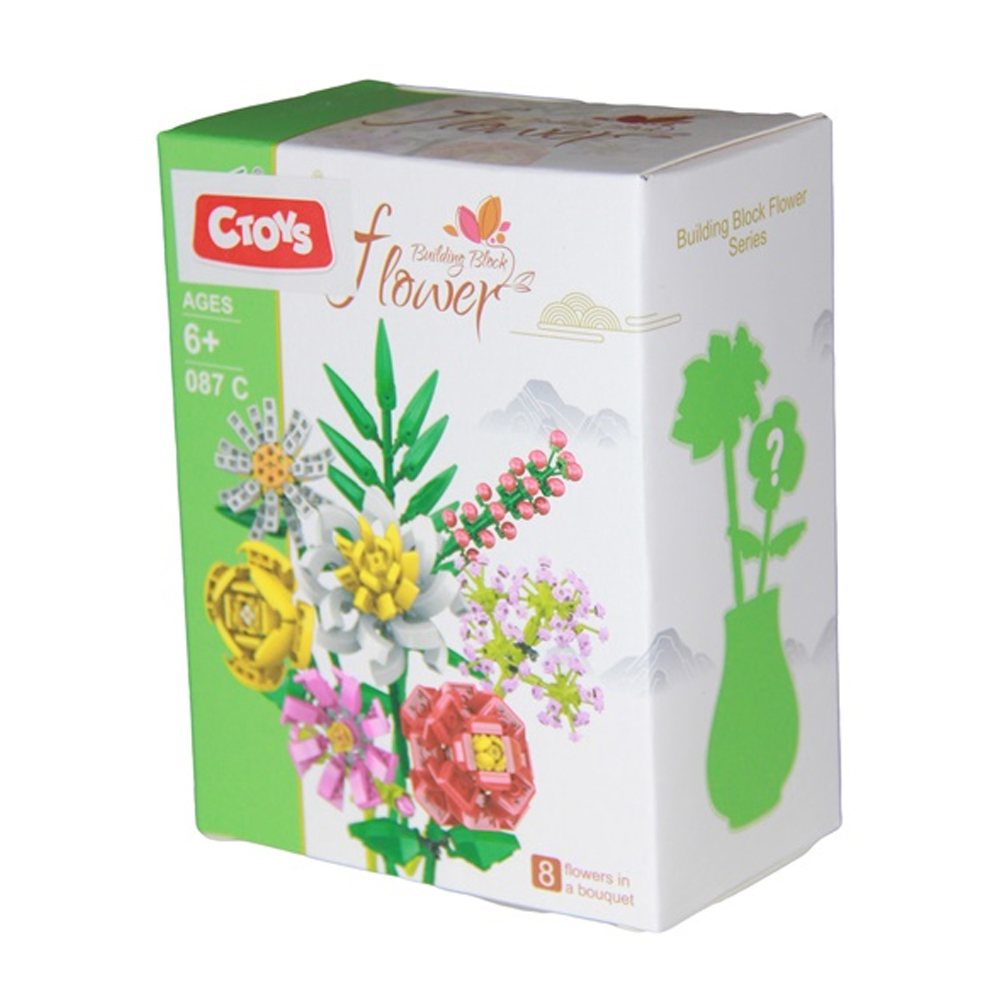 Ctoy Oyuncak Mini Blok Flower 8 Li Stant CTOY-087C
