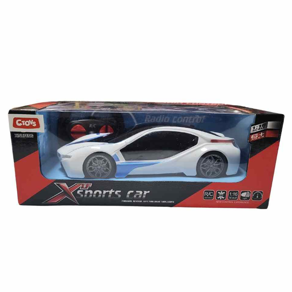 Ctoy Oyuncak Işıklı Sesli Uzaktan Kumandalı Spor Arabası 1:16 CTOY-789-203A