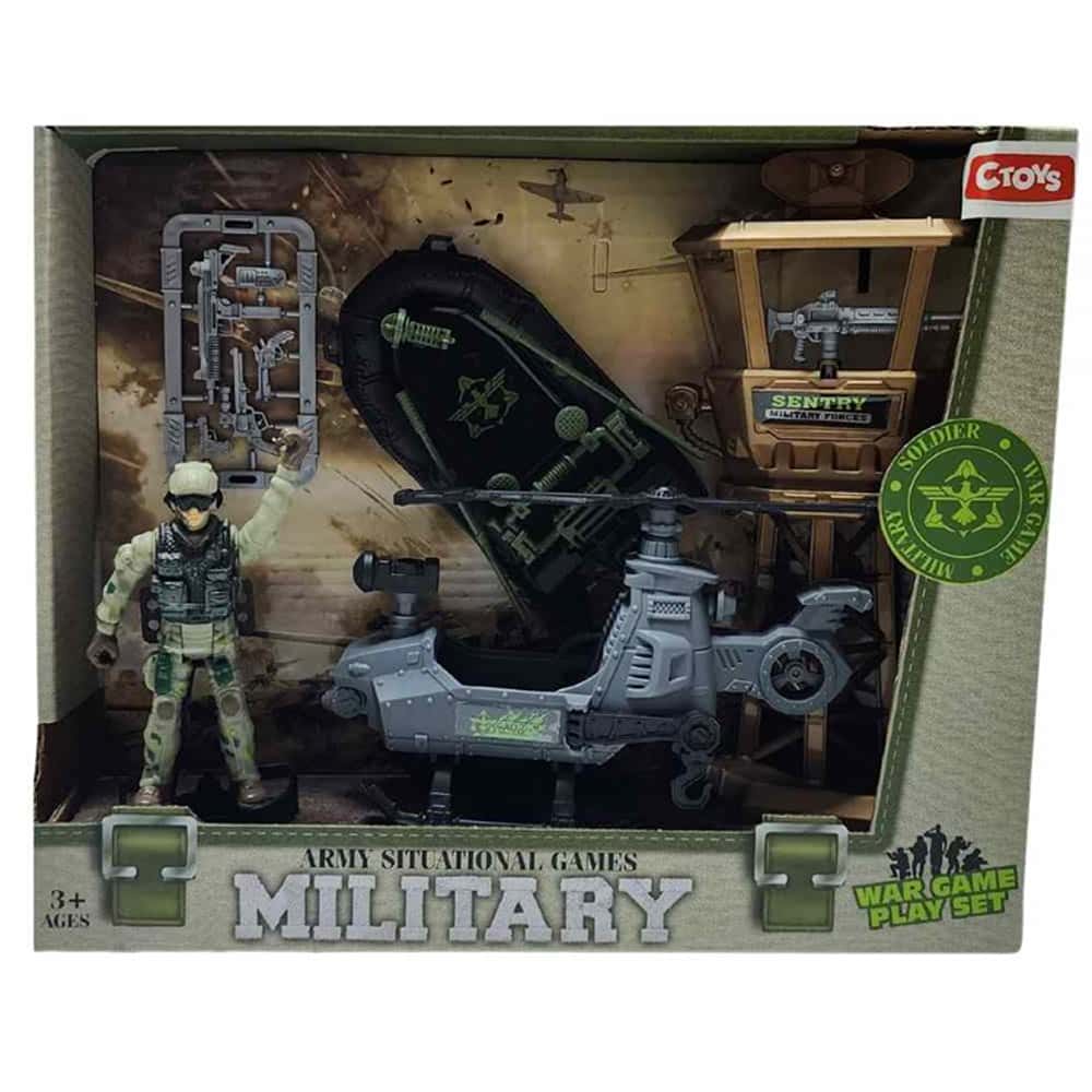 Ctoy Oyuncak Helikopterli Asker Seti CTOY-F14-1A