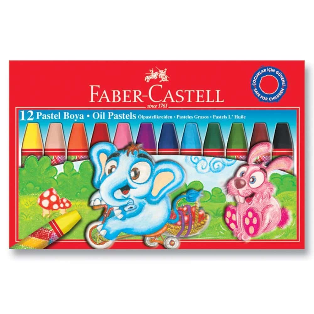 Faber-Castell Pastel Boya Red Line Karton Kutu Köşeli 12 Renk 5282 125312