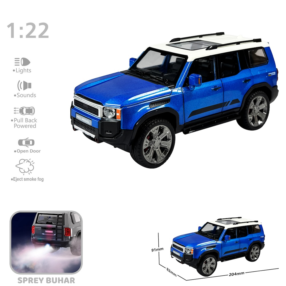 Vardem Oyuncak Çek Bırak 1:22 Sesli Ve Işıklı Buharlı Jeep VRD-HCL-521A