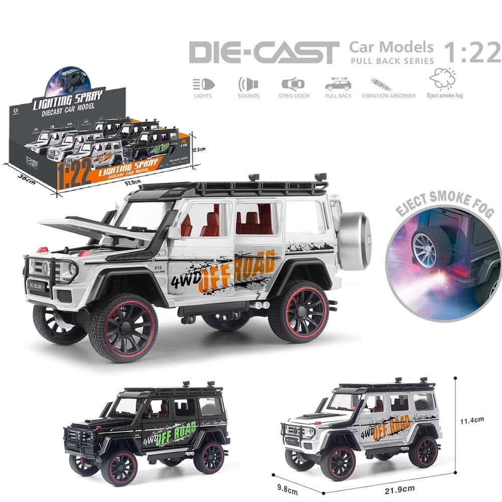 Vardem Oyuncak Çek Bırak 1:22 Sesli Işıklı Buharlı Off-road Jeep VRD-HCL-801PA