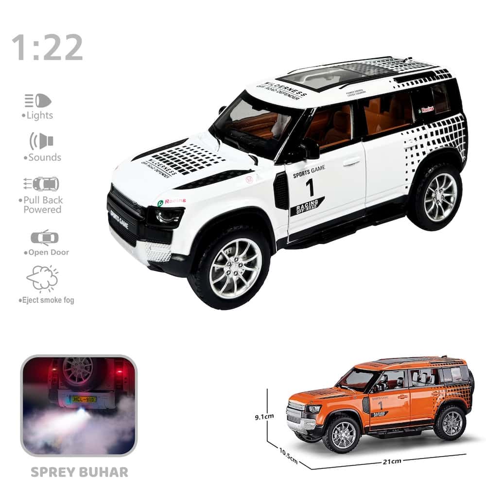 Vardem Oyuncak Çek Bırak 1:22 Sesli Işıklı Buharlı Df Safari Jeep VRD-HCL-810PA