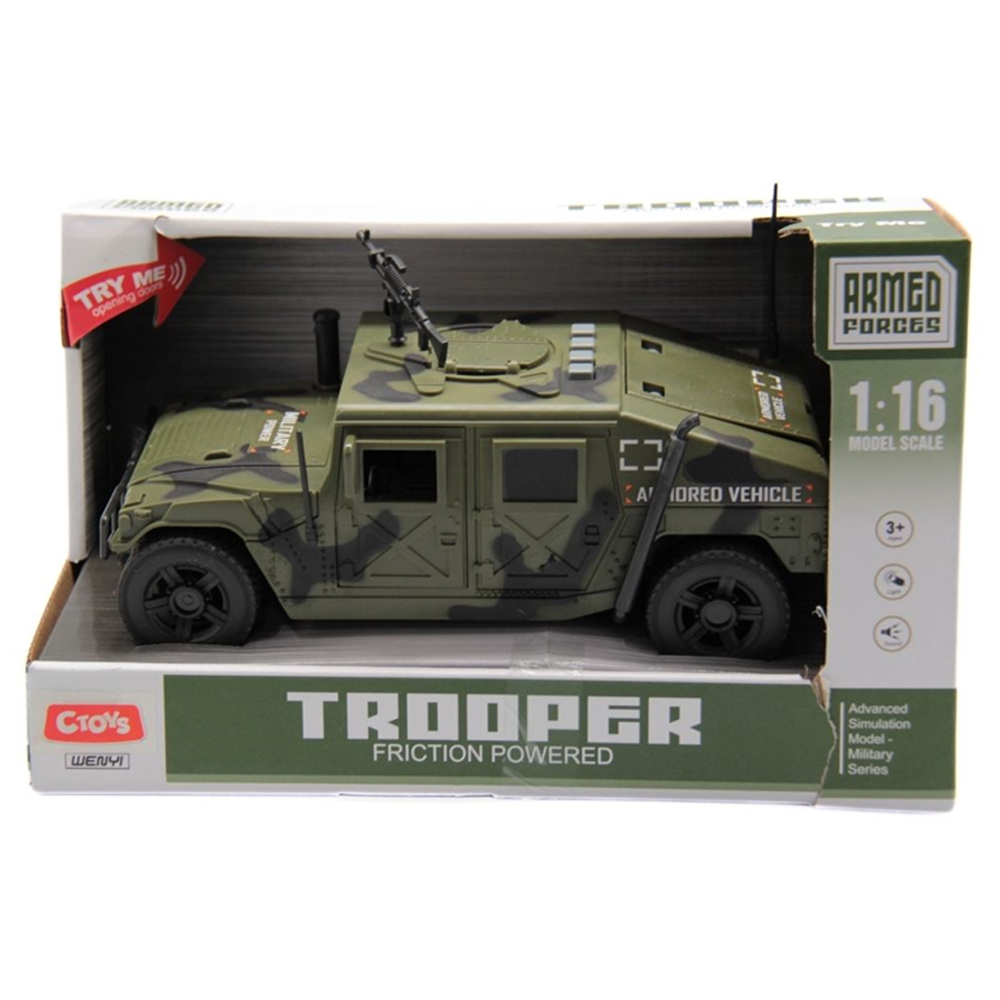 Ctoy Sesli Ve Pilli Askeri Araç 1:16