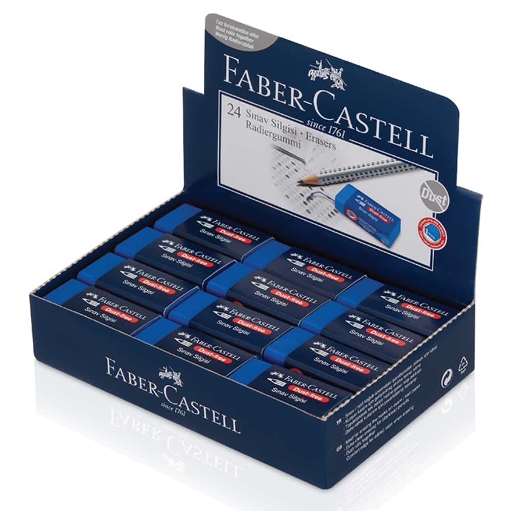 Faber-Castell Sınav Silgisi Dust Free 24 LÜ Mavi (18 72 02) 5130187170