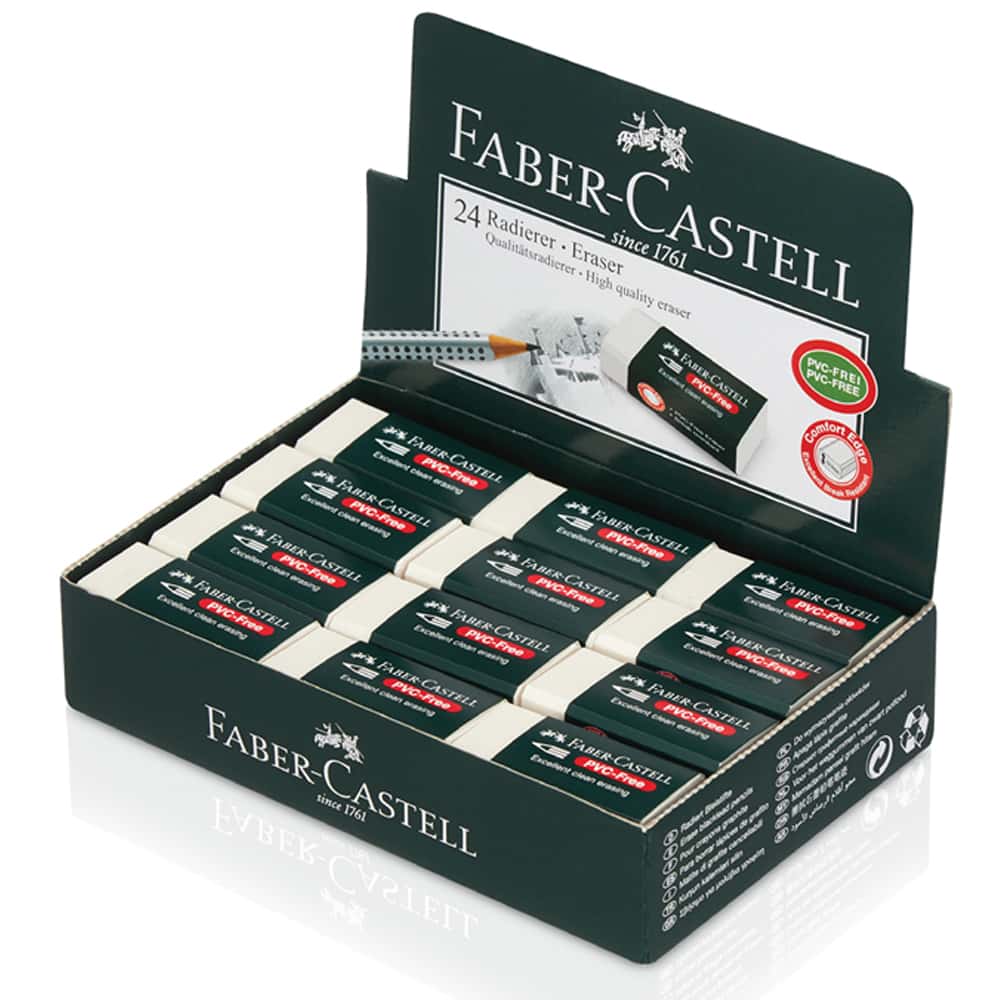 Faber-Castell Öğrenci Silgisi 24 LÜ Beyaz (7085-24) 18 85 24
