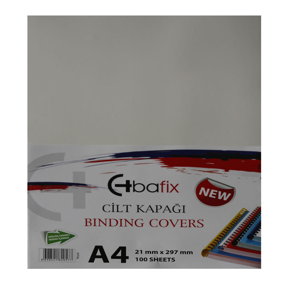 Bafix Cilt Kapağı Plastik Opak A4 160 MIC Beyaz