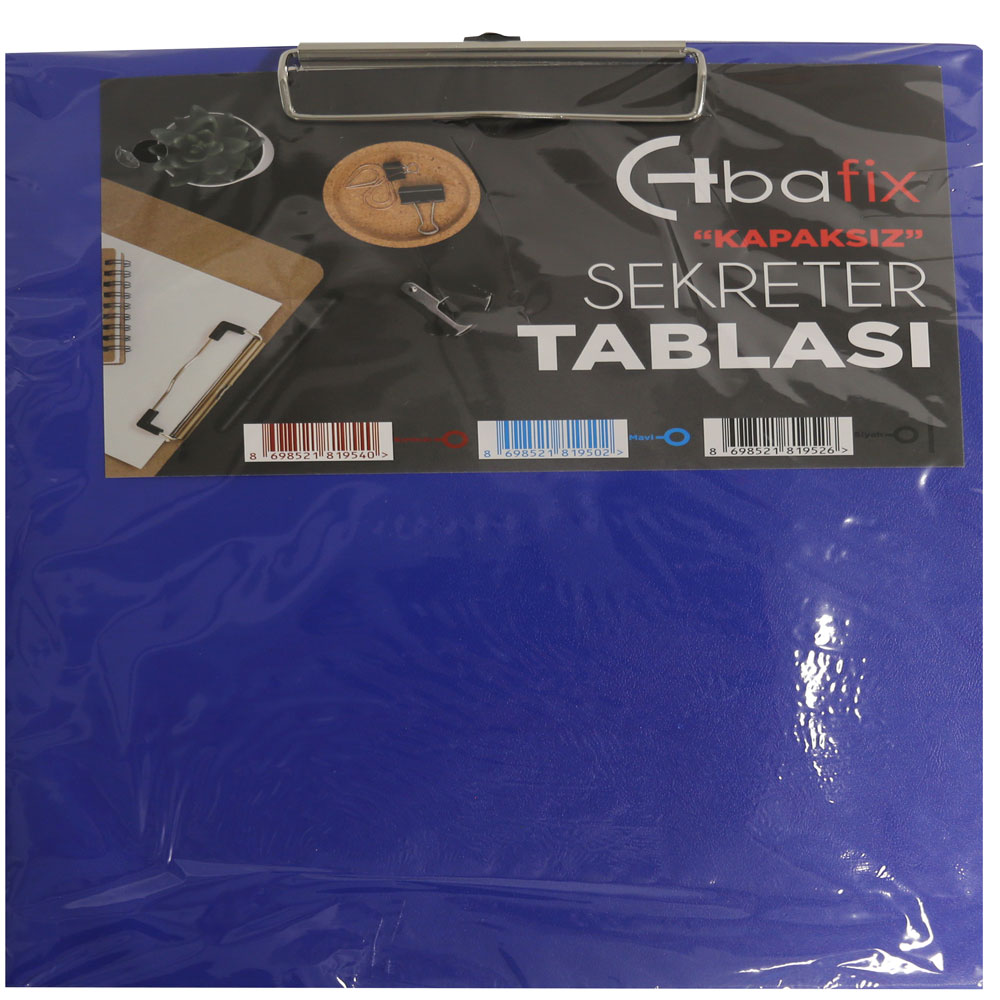 Bafix Kapaksız Sekreterlik Plastik A4 Mavi