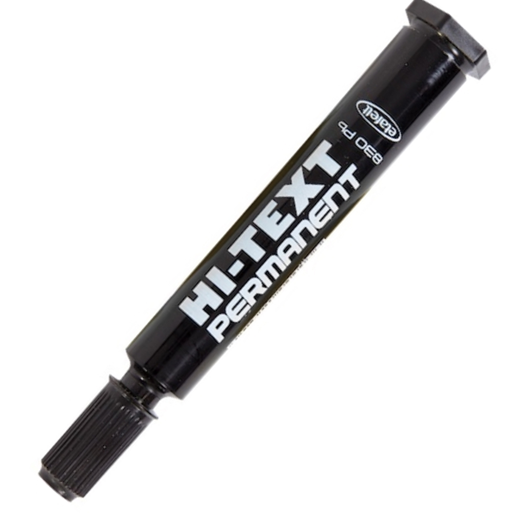Hi-Text Markör Permanent Yuvarlak Uçlu Siyah 830PB