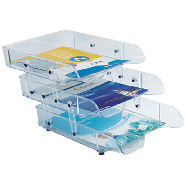 Ark Evrak Rafı Hareketli Plastik 3 Lü Şeffaf 2083