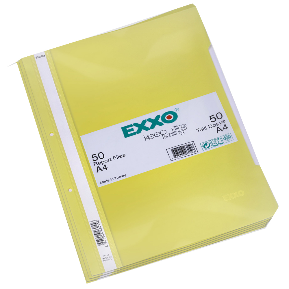 Exxo Telli Dosya Plastik A4 Sarı TT120