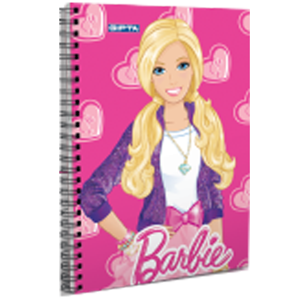 Gıpta Not Defteri Spiralli Karton Kapak ( 36 Lı Stand ) A6 Barbie 5516
