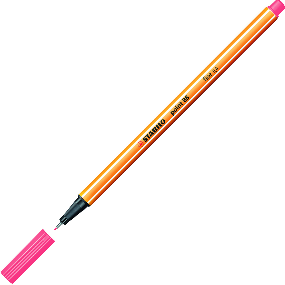 Stabilo Keçe Uçlu İnce Kalem 88 Point 0.4 MM Fosforlu Kırmızı 88/040