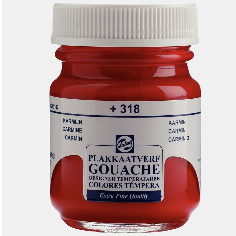 Talens Guaj Boya 16 ML Carmine (Kırmızı) 318