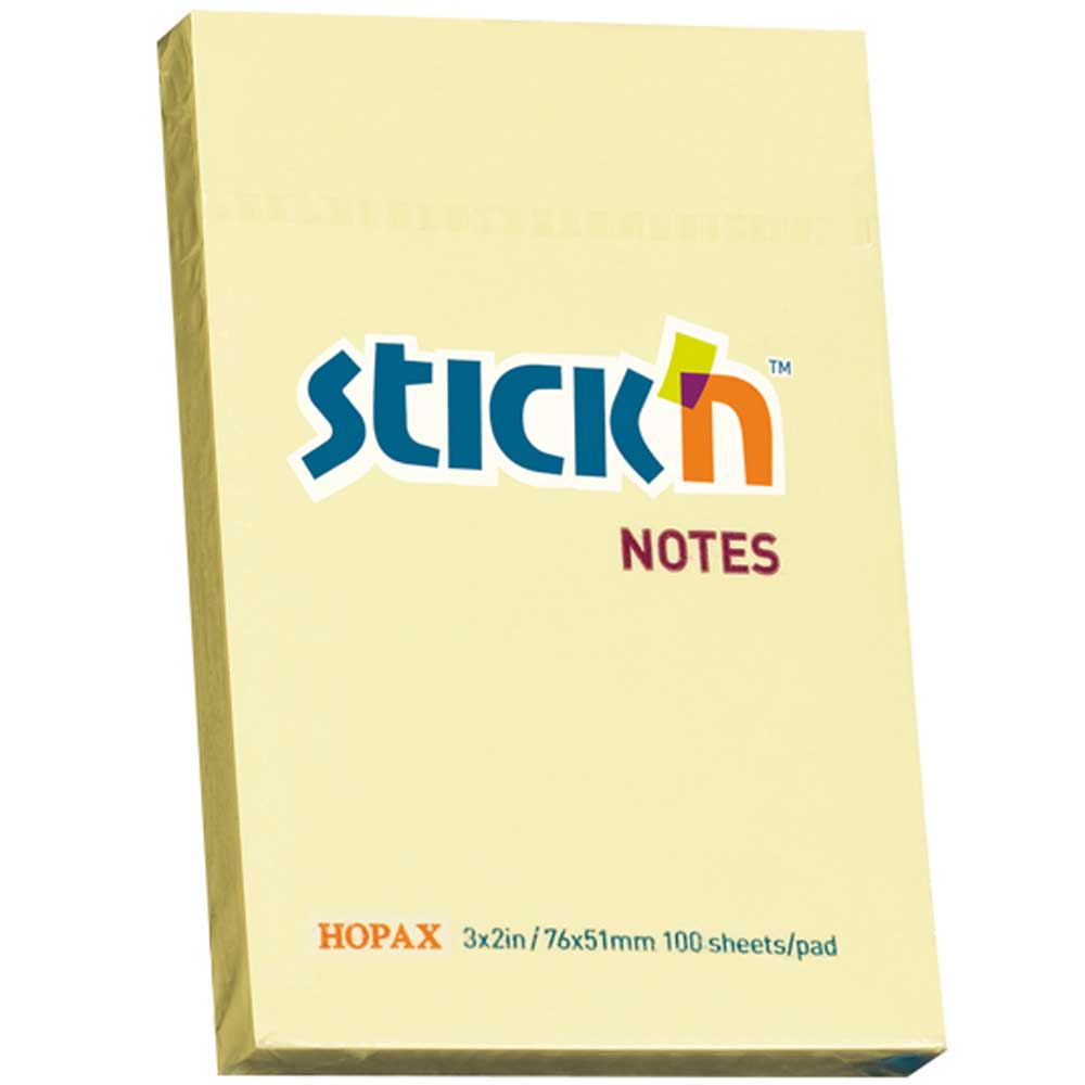 Hopax Stıckn Yapışkanlı Not Kağıdı 100 YP 76x51 Sarı HE21006