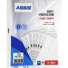 ASSIS DELIKLI POSET DOSYA-100 LÜ  SEFFAF A-484